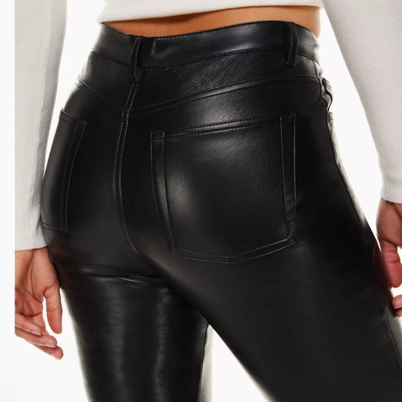 Melina Vegan Leather Flare Pants - Picture 1 of 5